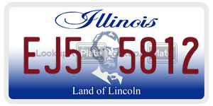 EJ55812 license plate in Illinois