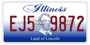 EJ59872 license plate in Illinois