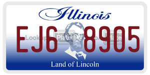 EJ68905 license plate in Illinois