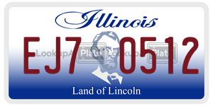 EJ70512 license plate in Illinois