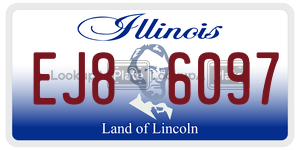 EJ86097  license plate in IL