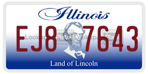 EJ87643  license plate in IL