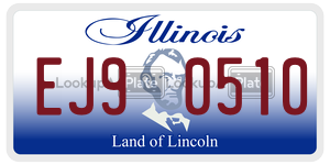 EJ90510  license plate in IL