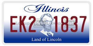 EK21837 license plate in Illinois