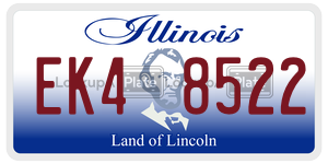 EK48522  license plate in IL