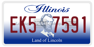 EK57591 license plate in Illinois