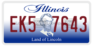 EK57643 license plate in Illinois