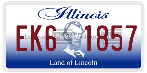 EK61857  license plate in IL