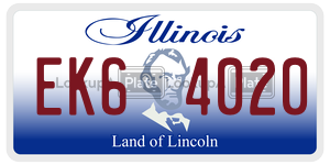 EK64020 license plate in Illinois