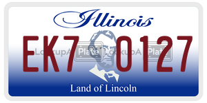 EK70127  license plate in IL