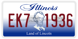 EK71936  license plate in IL