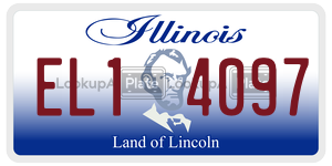EL14097  license plate in IL
