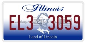 EL33059  license plate in IL