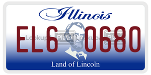 EL60680 license plate in Illinois