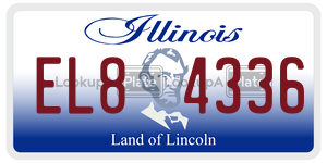 EL84336  license plate in IL