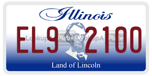 EL92100 license plate in Illinois