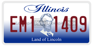 EM11409 license plate in Illinois