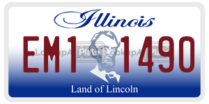 EM11490 license plate in Illinois