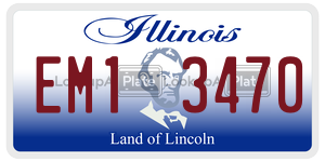 EM13470 license plate in Illinois