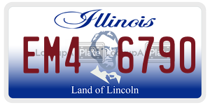EM46790 license plate in Illinois