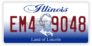 EM49048  license plate in IL