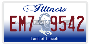 EM79542  license plate in IL
