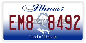 EM88492  license plate in IL