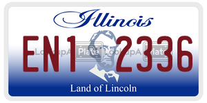 EN12336  license plate in IL