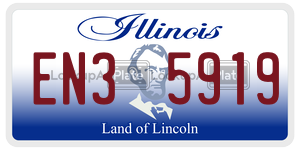 EN35919  license plate in IL