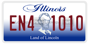 EN41010 license plate in Illinois