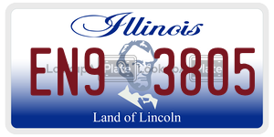 EN93805 license plate in Illinois