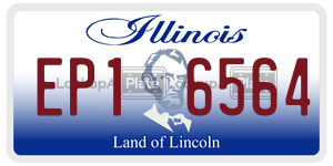 EP16564 license plate in Illinois