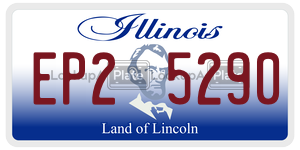 EP25290 license plate in Illinois