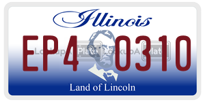EP40310  license plate in IL