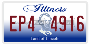 EP44916 license plate in Illinois