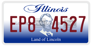 EP84527 license plate in Illinois