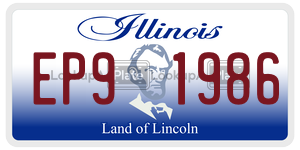 EP91986 license plate in Illinois