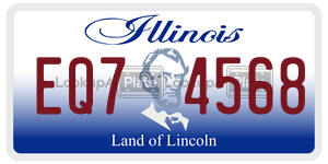 EQ74568  license plate in IL