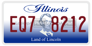 EQ78212 license plate in Illinois