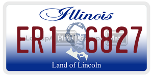 ER16827  license plate in IL