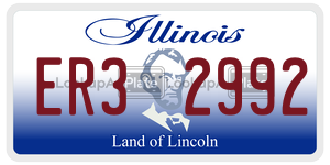 ER32992 license plate in Illinois
