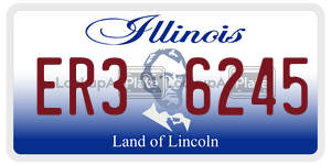 ER36245 license plate in Illinois