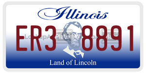 ER38891 license plate in Illinois