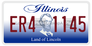 ER41145 license plate in Illinois