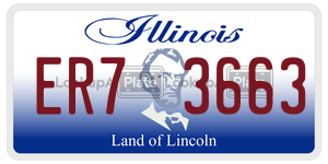 ER73663 license plate in Illinois