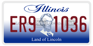 ER91036 license plate in Illinois