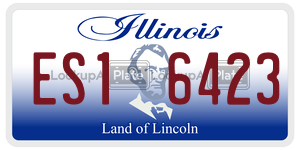 ES16423 license plate in Illinois