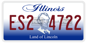 ES24722  license plate in IL