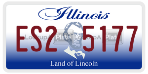 ES25177 license plate in Illinois