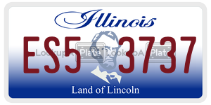ES53737 license plate in Illinois